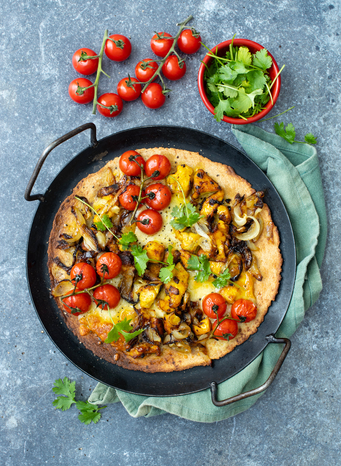INDIAN CURRY & CARAMALISED ONION PIZZA (Diabetic Lifestyle)