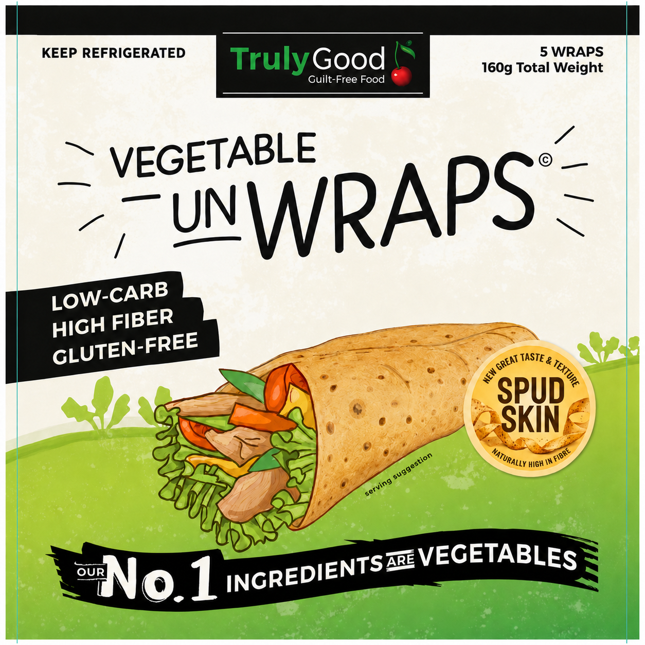 SPUD SKIN and Vegetable Wraps