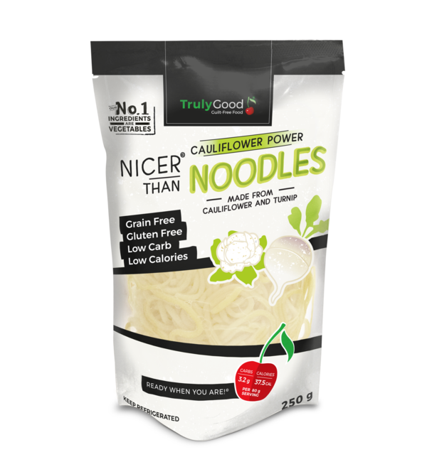 Cauliflower &Turnip Noodles with added Pea and Quinoa 250g: 2 to 3 servings
