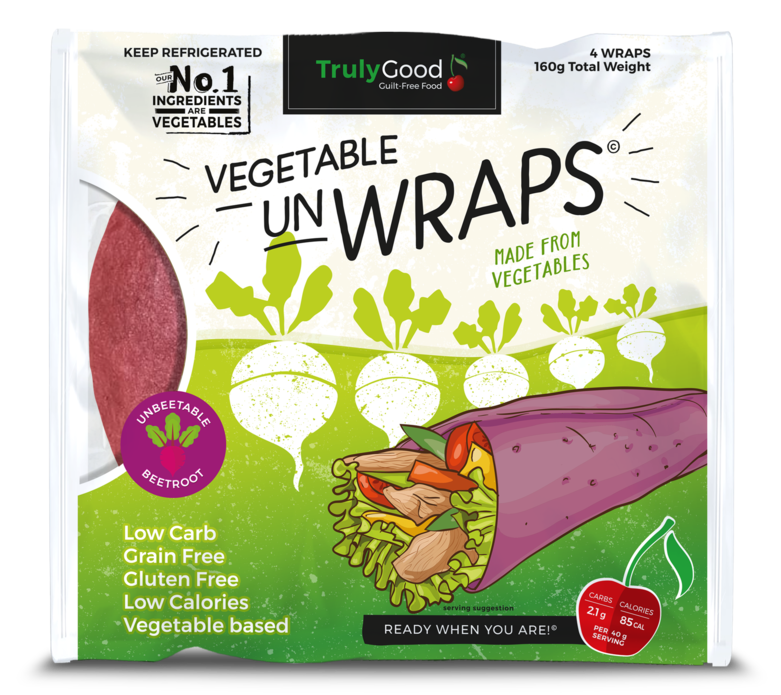 Beetroot and Vegetable Wraps: 4 servings