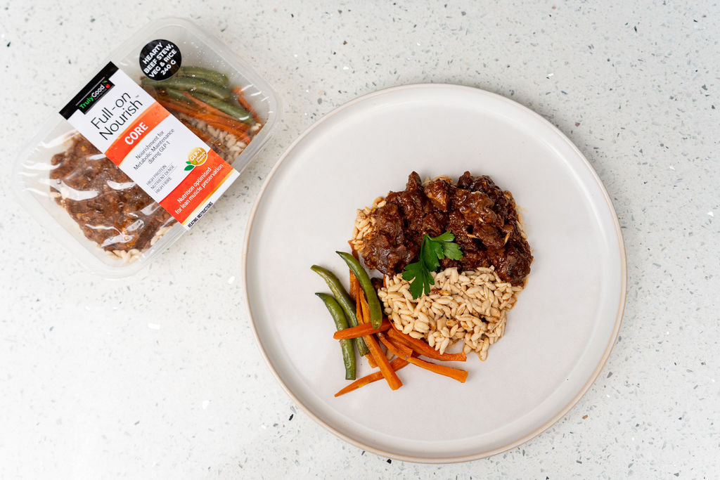 Full-on Nourish : Cape Malay Style Tomato Lamb on Rice with Veg 240g