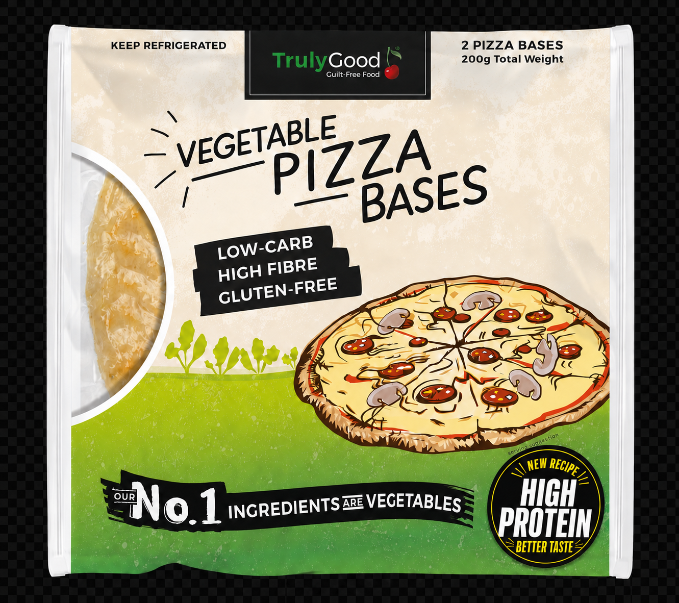 Vegetable Pizza Bases: 2 servings (NEW RECIPE)