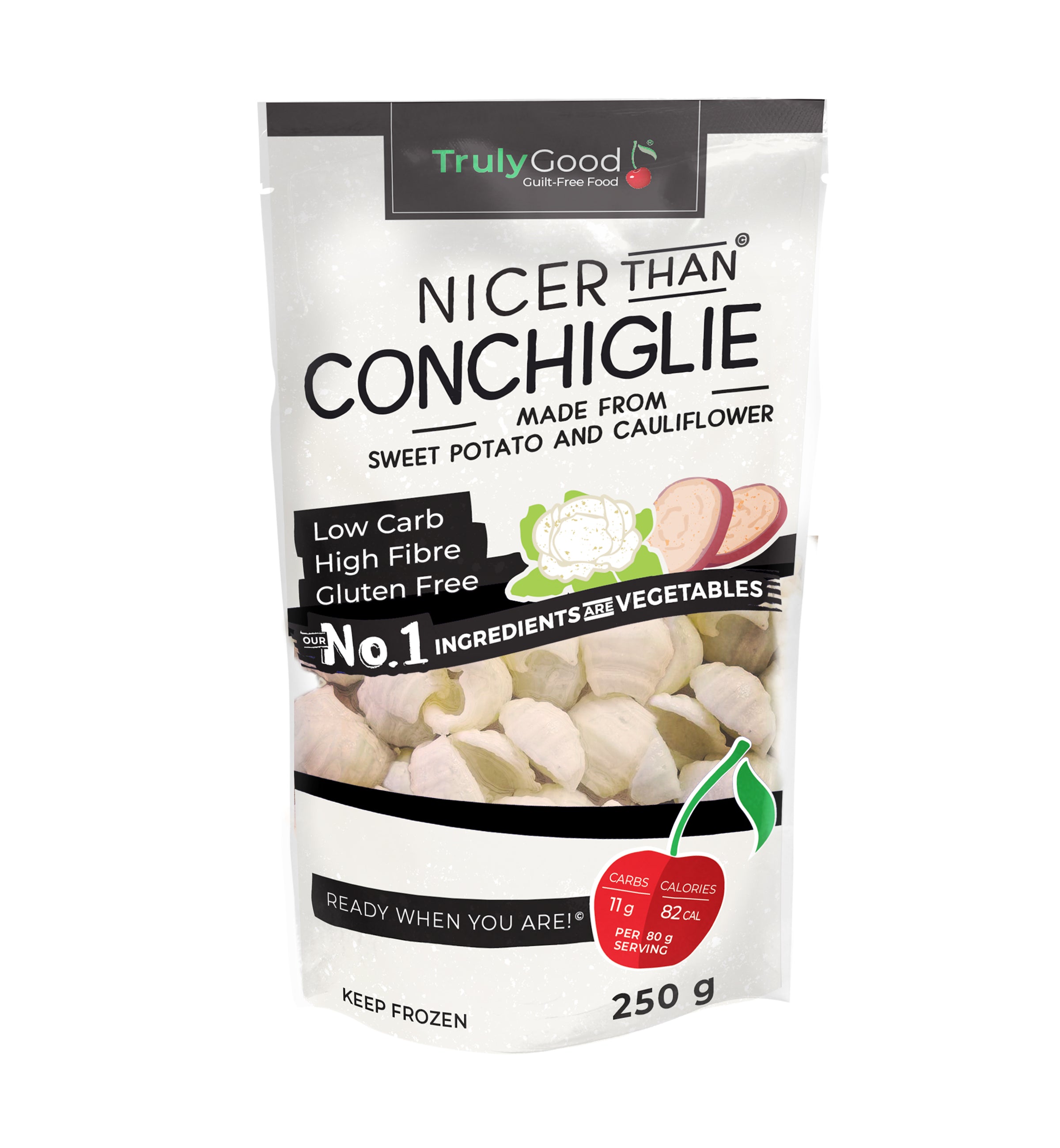 Sweet Potato & Cauliflower Conchiglie(Pasta Shells) 250g: 2 to 3 servings