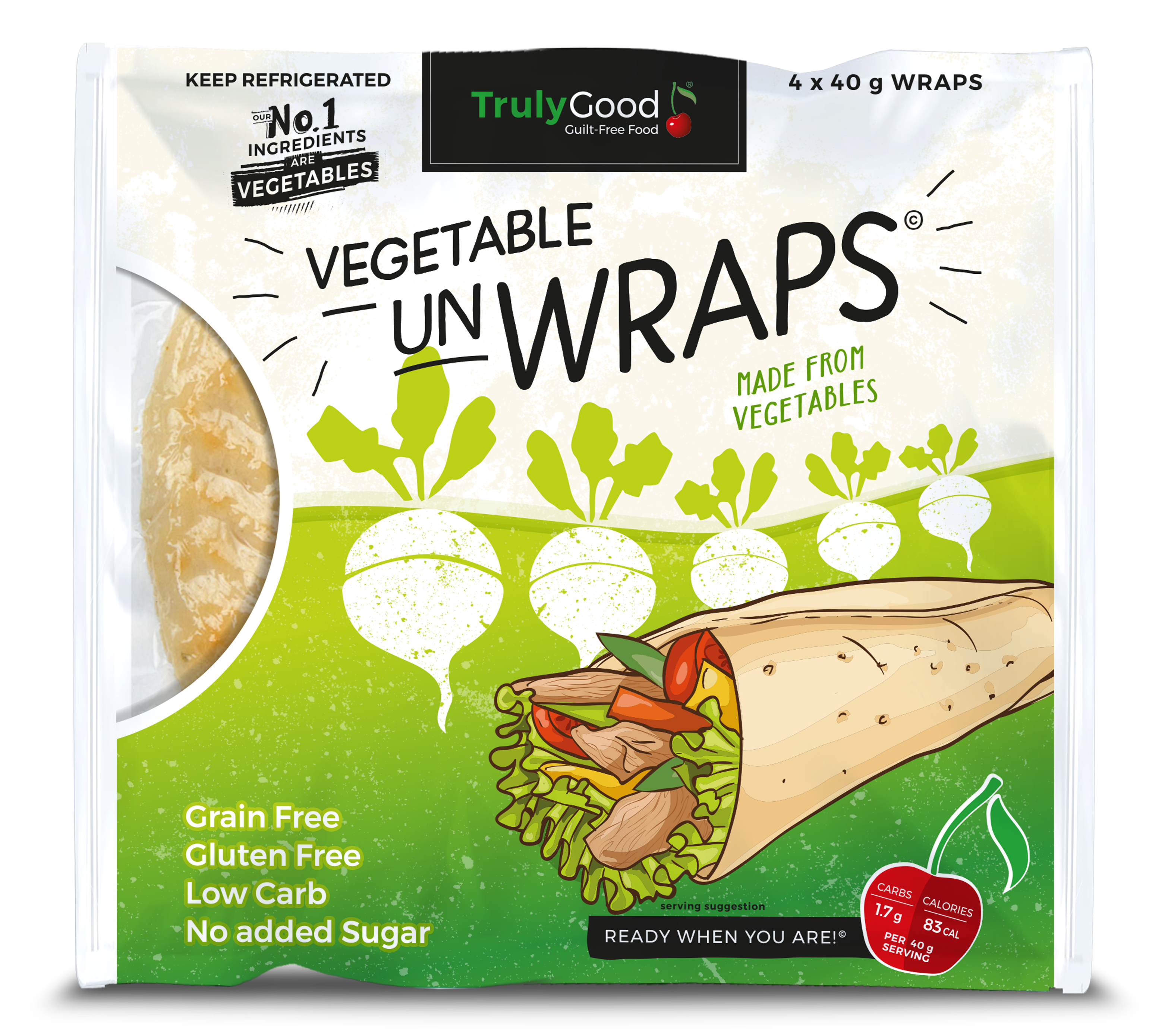 Vegetable Wraps: 4 servings