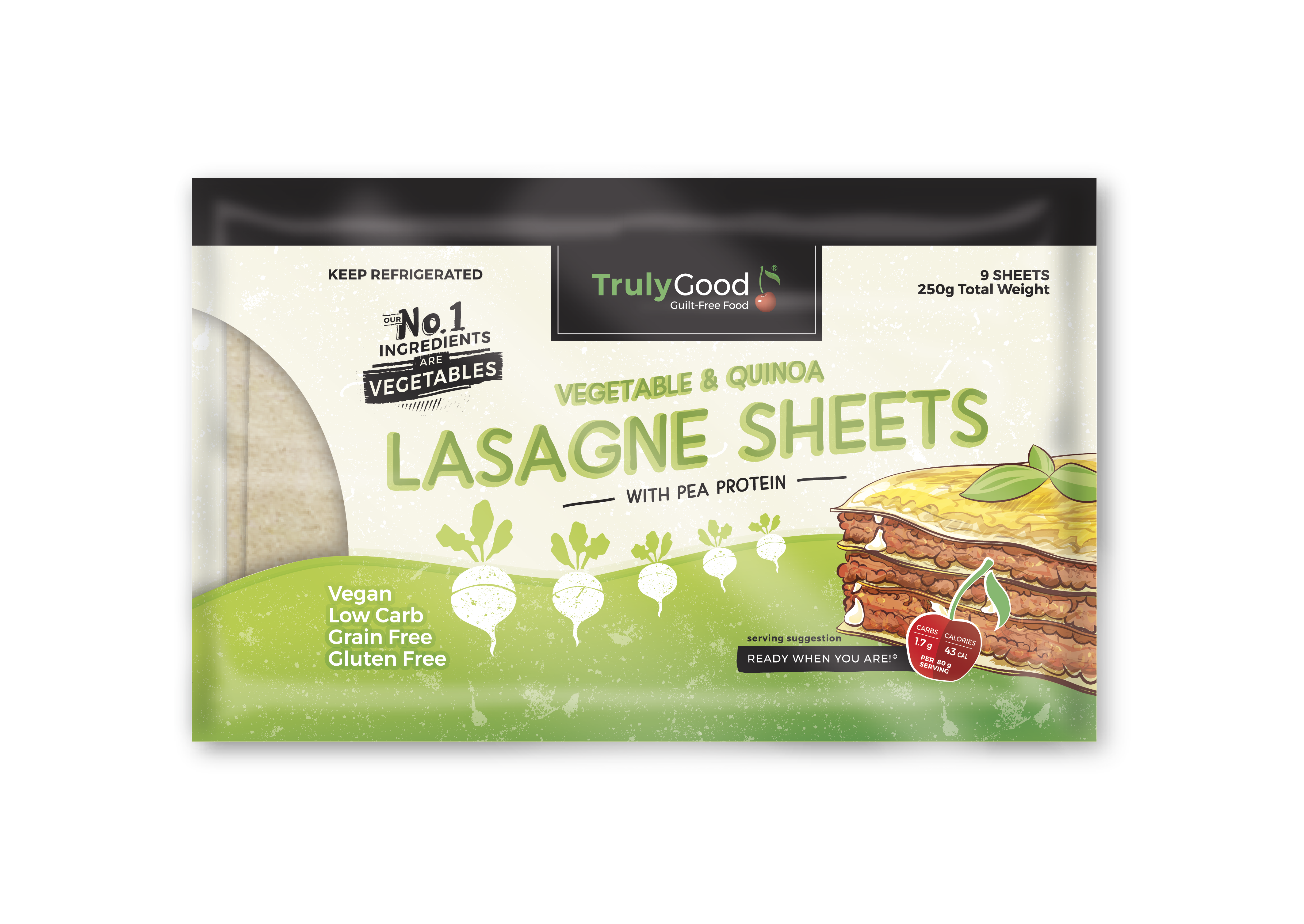 Vegetable & Quinoa Lasagne Sheets: 9 sheets
